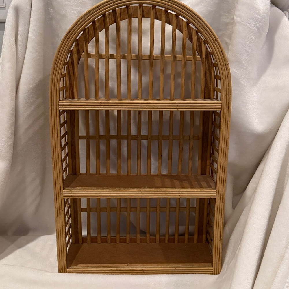 Rustic Brown Wooden Wall Shelf